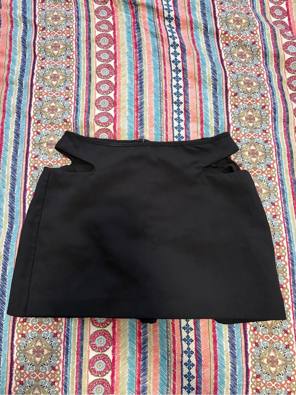 Zara Black Cutout Waist Mini Skirt